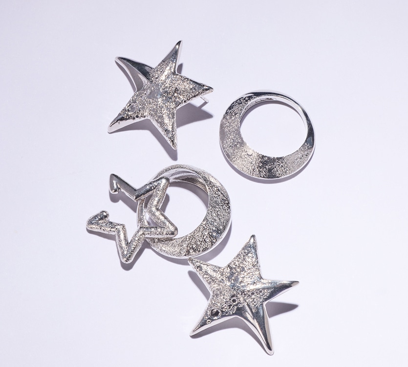 Srebrne kolczyki w kształcie gwiazdek