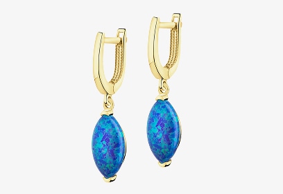 Złote kolczyki z opalitami