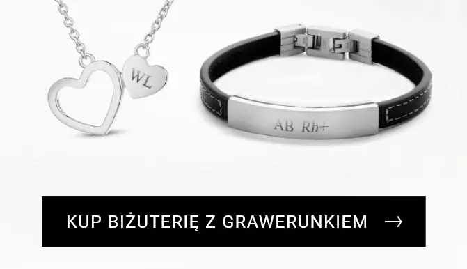 Biżuteria ze stali szlachetnej z wyjatkowym grawerunkiem