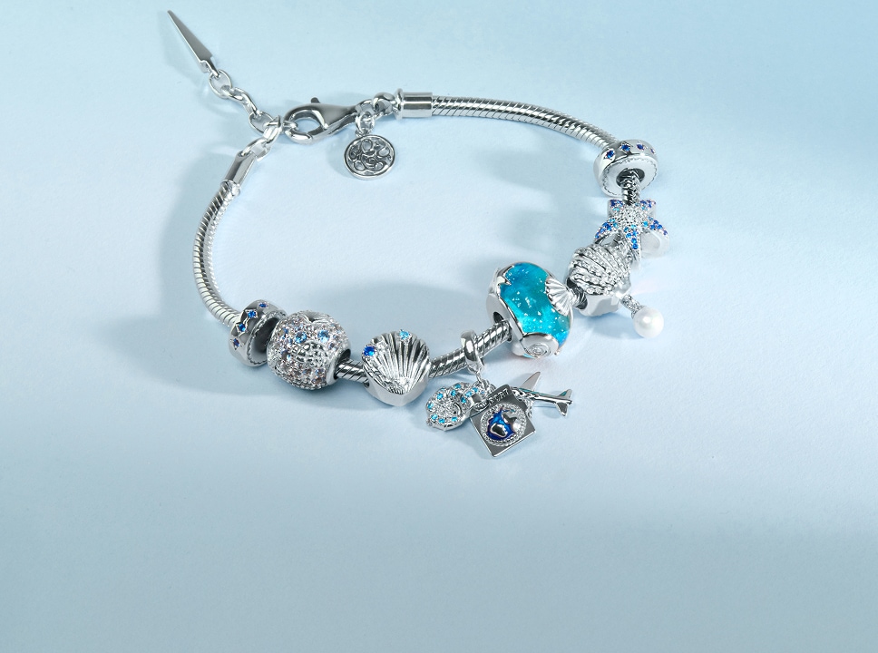 Zestaw stoperów i zawieszek z bransoletką Beads Collection