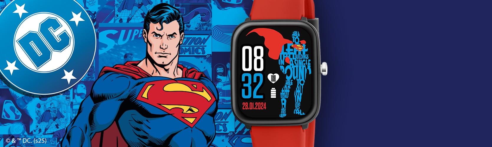 Superman oraz zegarek z kolekcji DC