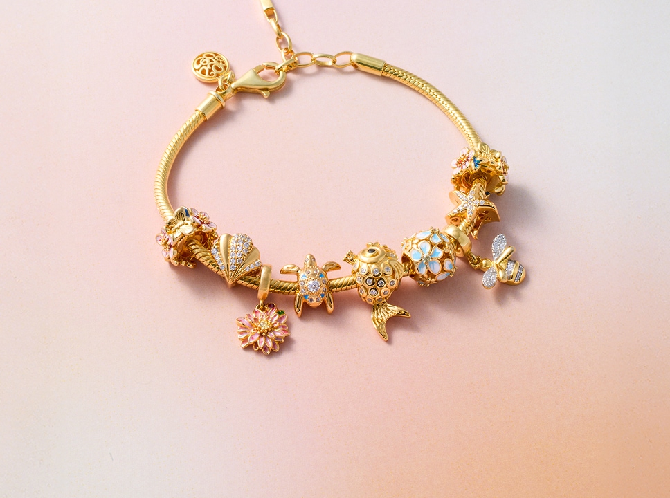 Zestaw stoperów i zawieszek z bransoletką Beads Collection