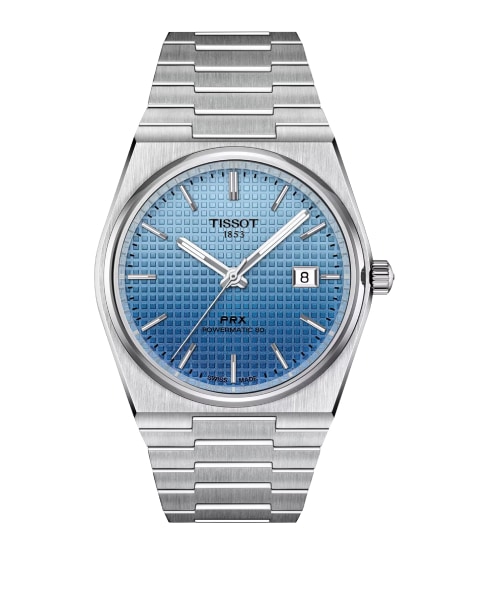 Srebrny zegarek marki Tissot