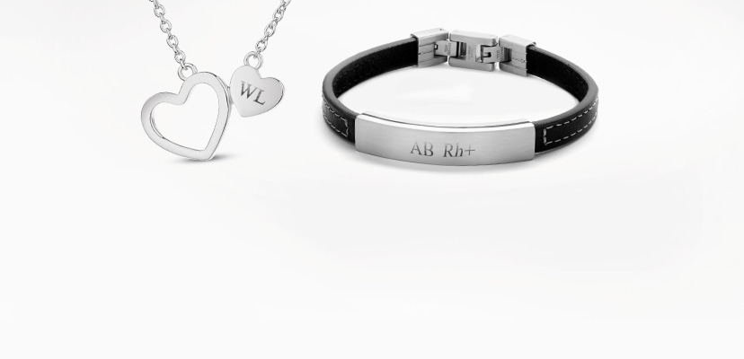 Biżuteria ze stali szlachetnej z wyjatkowym grawerunkiem