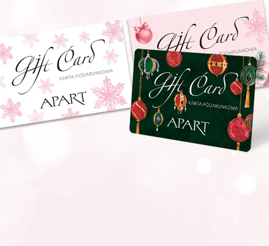 Karty podarunkowe w różnej kolorystyce
