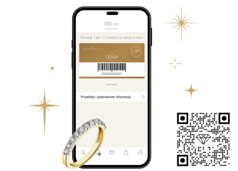 Aplikacja ADC wyświetlona na smartphonie, obok kod QR