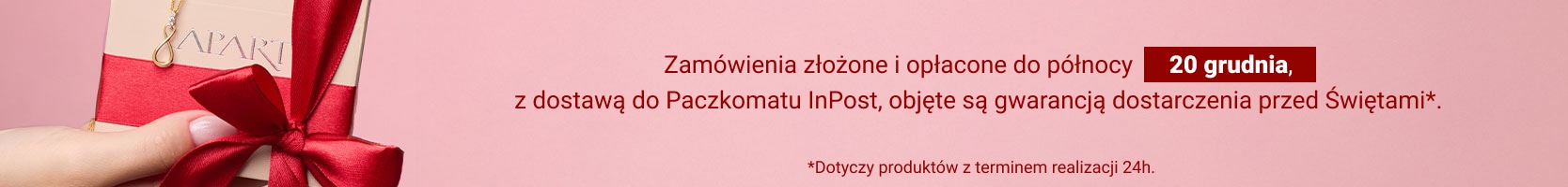 banner informujący o gwarantowanej dostawie przed świętami