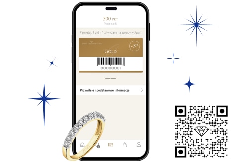 Aplikacja ADC wyświetlona na smartphonie, obok kod QR