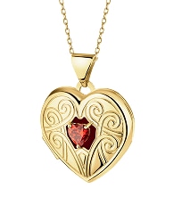 Złota zawieszka z cyrkonią - puzderko - serce