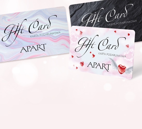 Karty podarunkowe w różnej kolorystyce