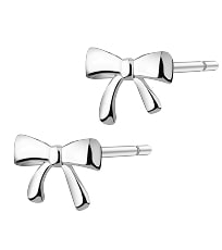 Srebrne kolczyki - kokardki