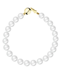 Perłowa bransoletka z elementami złota