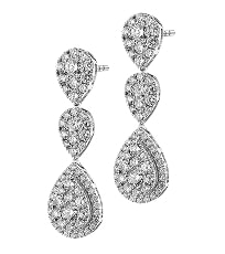 Kolczyki z białego złota z brylantami