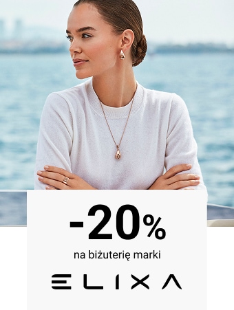 Zosia Nowak prezentująca pozłacaną biżuterię marki Elixa