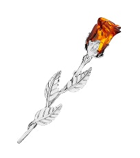 Srebrny kolczyk - tulipan