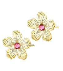 Złota kolczyki - kwiaty