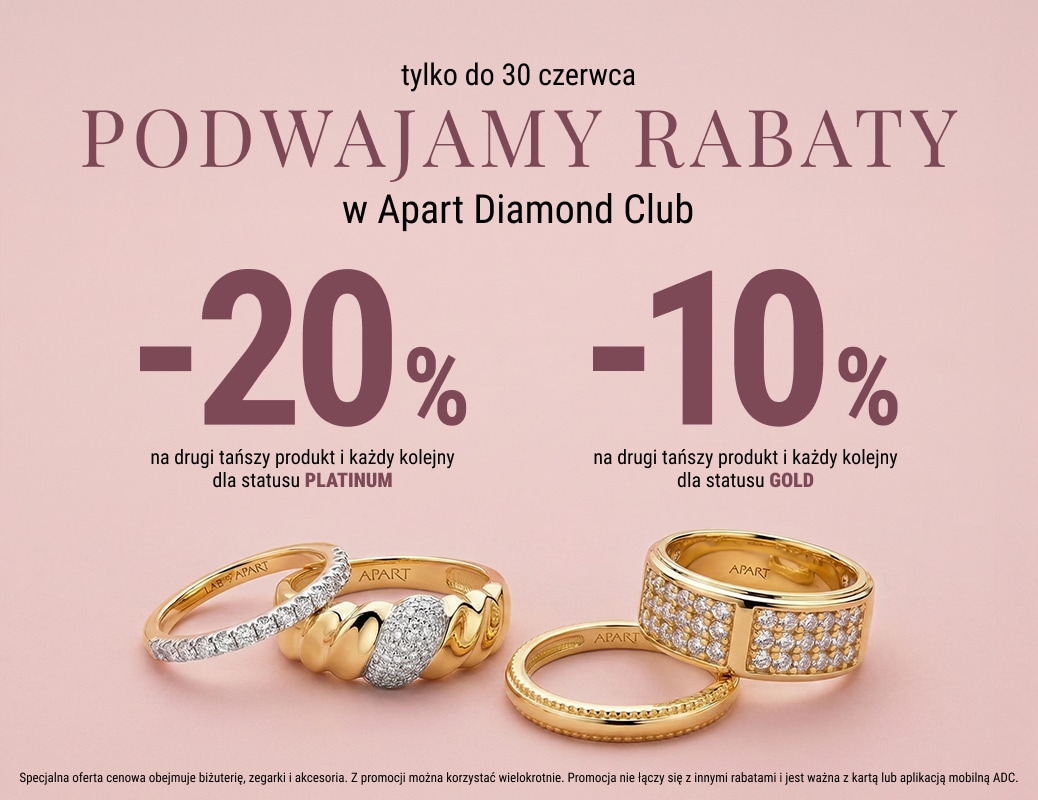 Złote pierścionki zdobione diamentami