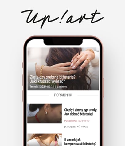 Magazyn Up!Art wyświetlony na ekranie smartfona