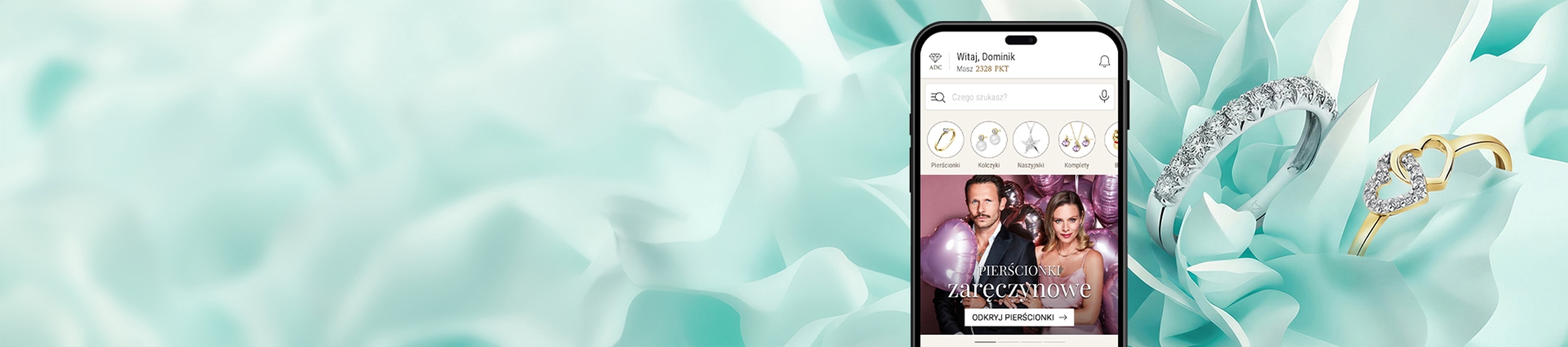 Aplikacja ADC wyświetlona na smartphonie