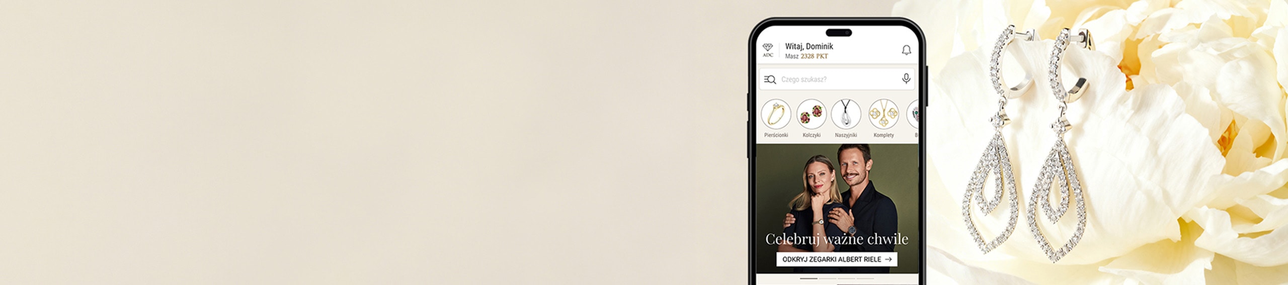 Aplikacja ADC wyświetlona na smartphonie