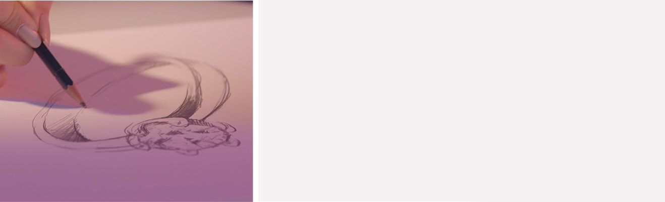 Szkic pierścionka na papierze