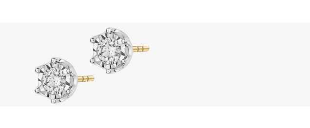 Złote kolczyki z diamentami