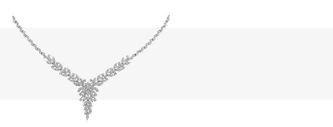 Naszyjnik z białego złota z diamentami