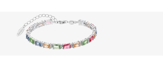 Bransoletka srebrna z cyrkoniami