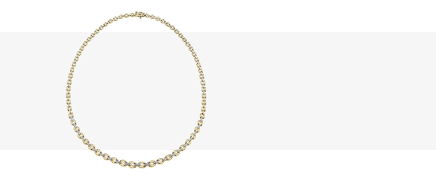 Naszyjnik z żółtego złota z diamentami