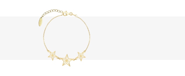 Bransoletka srebrna - gwiazdy