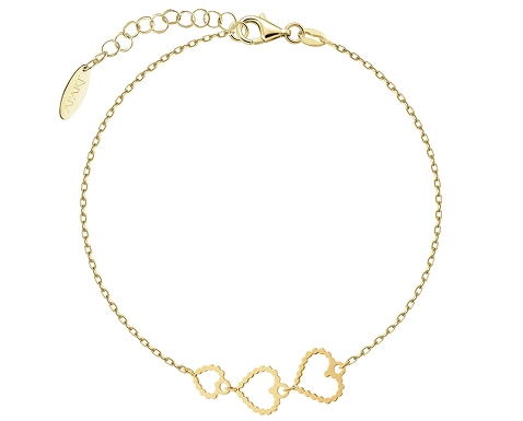 Bransoletka srebrna - serca