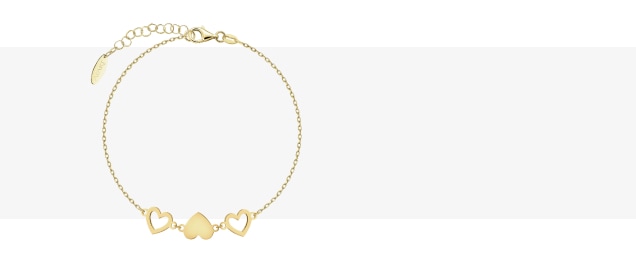 Bransoletka srebrna - serca