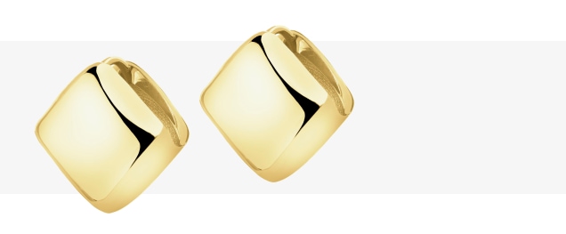 Złote kolczyki - kwadraty