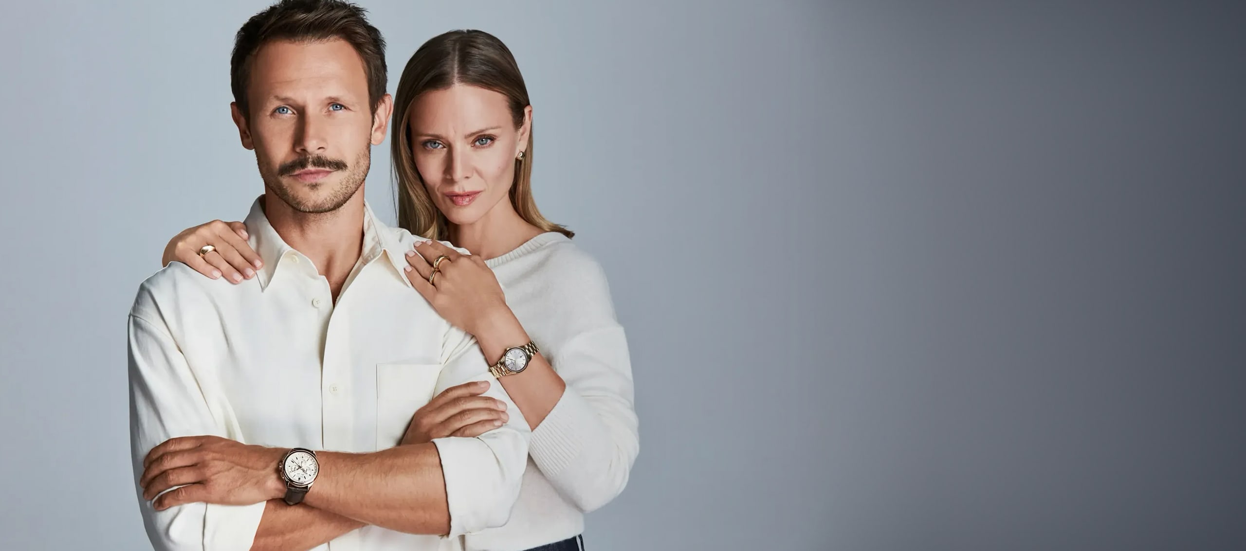 Magdalena Boczarska i Mateusz Banasiuk prezentują biżuterię oraz zegarek damski Albert Riele Concerto i męski Albert Riele Premiere