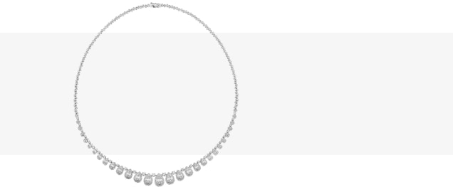 Naszyjnik z białego złota z diamentami