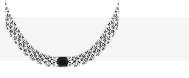 Naszyjnik z mosiądzu rodowany z agatem