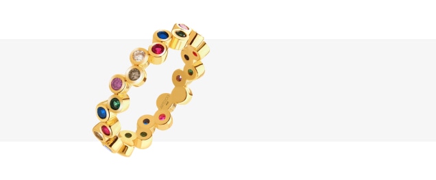 Pierścionek z mosiądzu pozłacany z cyrkoniami