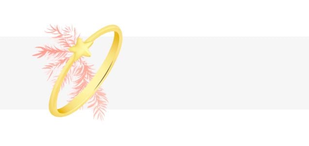 Złoty pierścionek - gwiazda