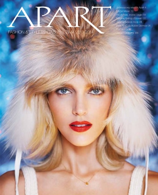 Magazyn Apart - na okładce Anja Rubik w futrzanej uszatce