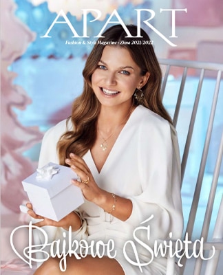 Magazyn Apart - na okładce Anna Lewandowska z białym pudełkiem prezentowym w rękach