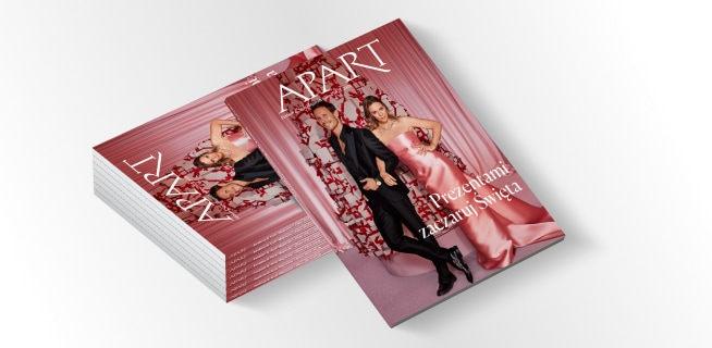 Stos najnowszego magazynu Apart, na okładce Magdalena Boczarska i Mateusz Banasiuk