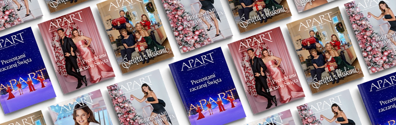 Okładki magazynu Apart ułożone obok siebie w czterech rzędach