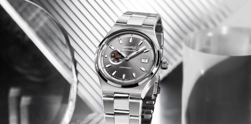 Zegarek męski Eberhard z czarną tarczą