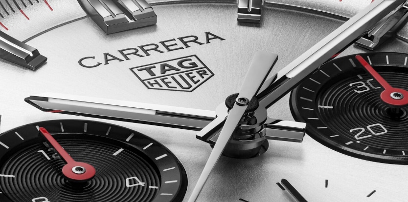 fragment tarczy męskiego zegarka TAG HEUER