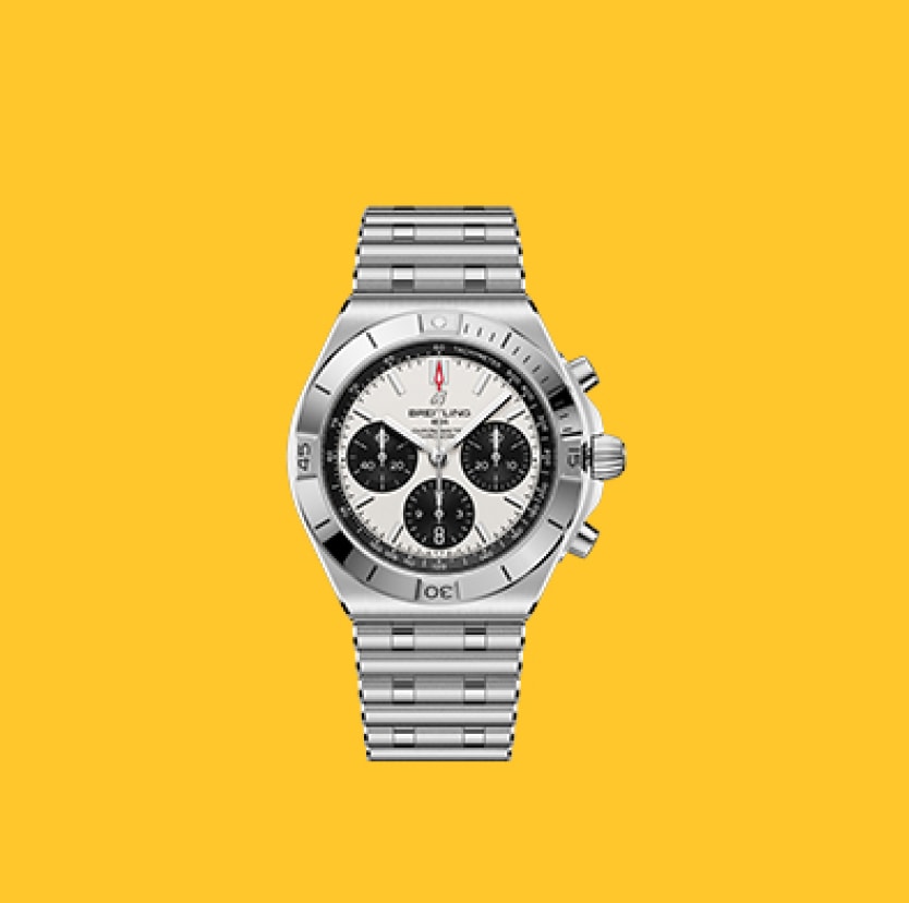 Stalowy zegarek męski marki Breitling