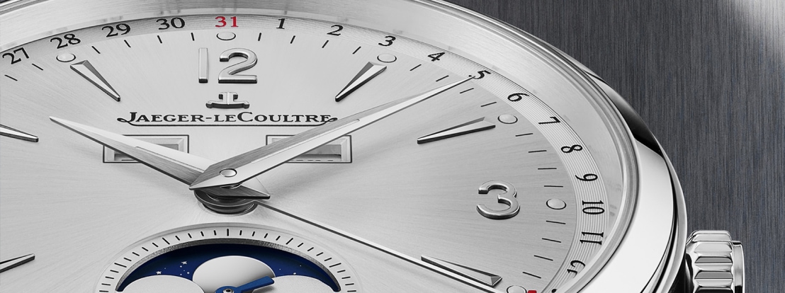 fragment tarczy męskiego zegarka Jaeger-LeCoultre