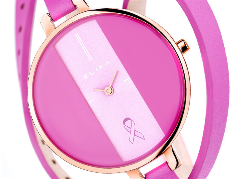 różowy zegarek