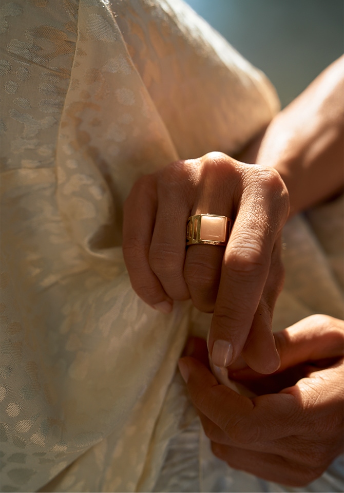 pierścionek pozłacany