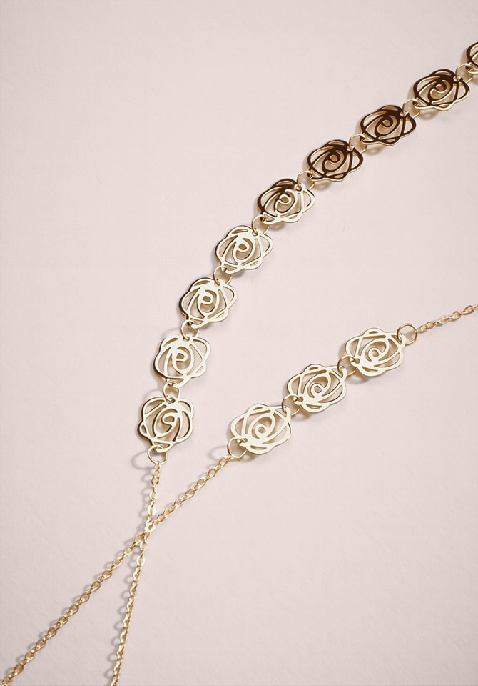 Złoty naszyjnik i bransoletka