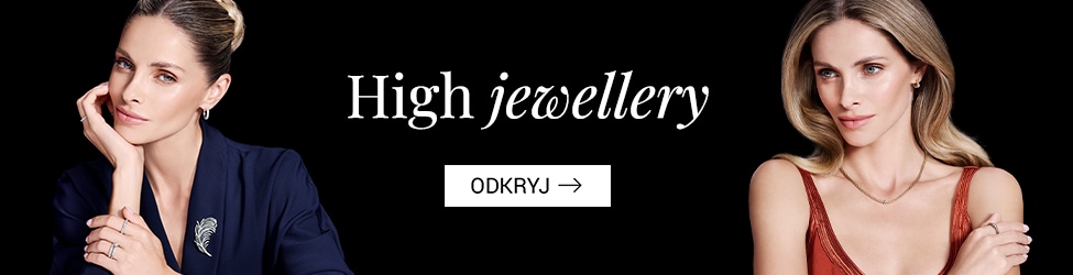 Andrea Bezděková prezentująca biżuterię z linii High jewellery